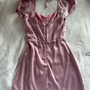 Tiger mist mini pink satin dress 💗 worn twice size small